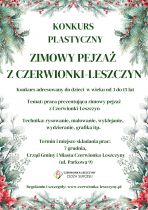 Konkurs plastyczny "Zimowy pejzaż z Czerwionki-Leszczyn"